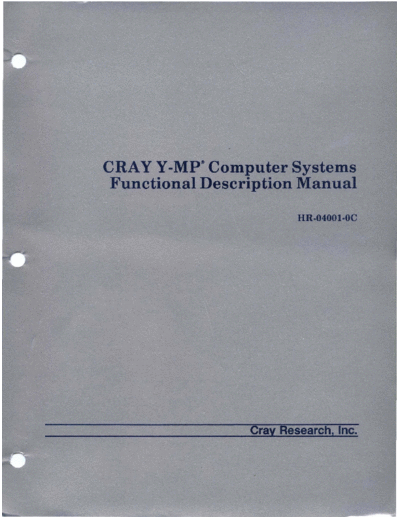 HR-04001-0C_Cray_Y-MP_Computer_Systems_Functional_Description_Jun90