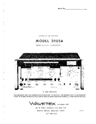 WAV 2002A Instruction