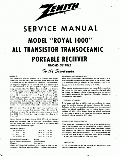 zenith_royal_1000_service_manual