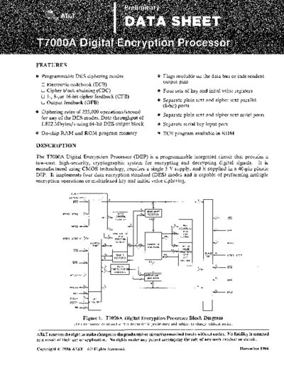 T7000A_Digital_Encryption_Processor_preliminary_data_sheet_-_Dec1986