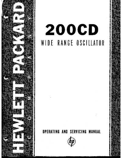 200C001-4 200CD Operating and Service 1955