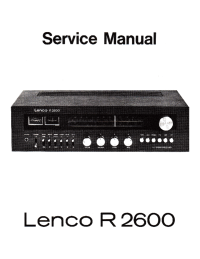 lenco_r2600_hifi_receiver_service_manual