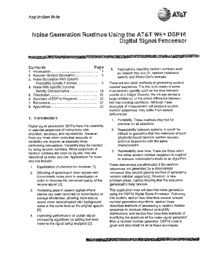 AN88-18_-_Noise_Generation_Routines_Using_the_WE_DSP16_DSP_-_1988