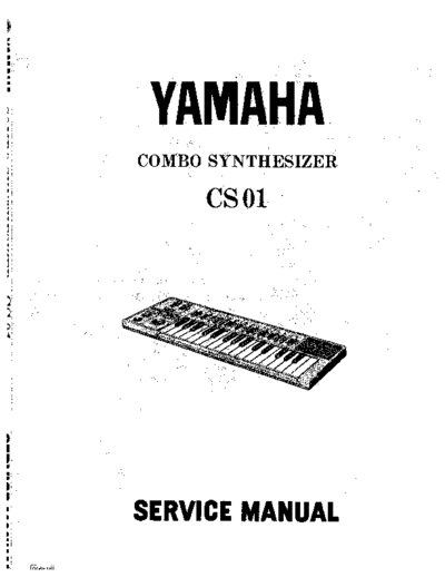 Yamaha CS01 Service Manual