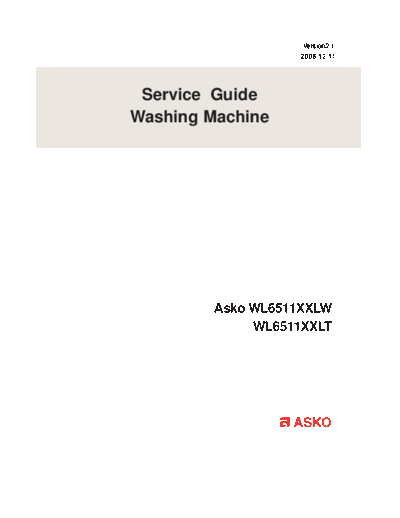 WL6511XXL ASKO Washing Machine