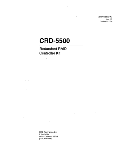 CMD_CRD-5500_Redundant_RAID_Controller_Oct96