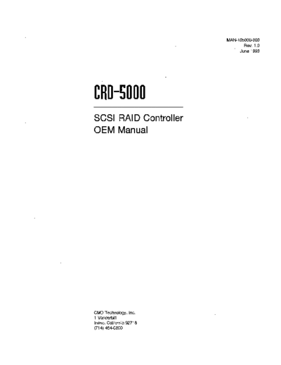 CMD_CRD-5000_SCSI_RAID_Controller_Jun93