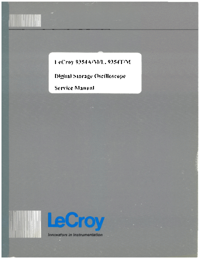 LeCroy_9354A-M-L-TM_Service_Manual_Complete