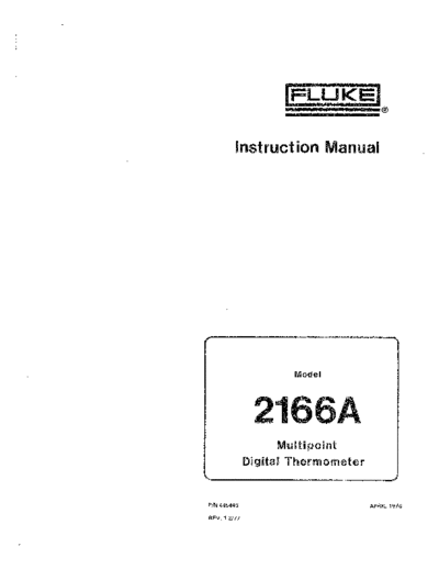 FLUKE 2166A Instruction