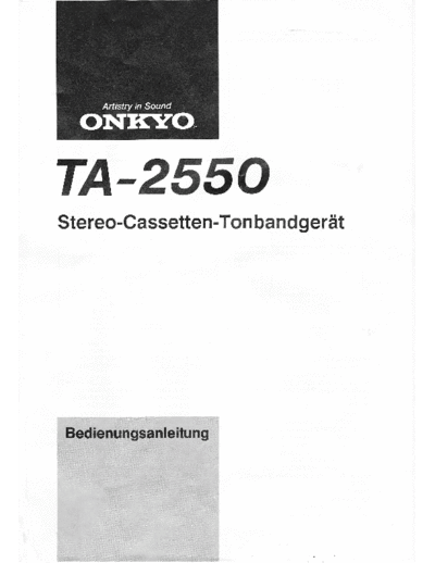 Onkyo Kassettendeck TA-2550 BA de