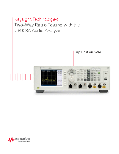 5990-5878EN Two-Way Radio Testing with Keysight U8903A Audio Analyzer - Application Note c20140814 [8]