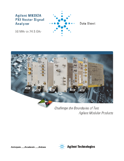 5990-6050EN M9392A PXI Vector Signal Analyzer - Data Sheet c20131206 [12]
