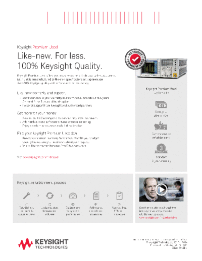 5990-6609EN Keysight Premium Used Equipment Program - Quick Fact Sheet c20140828 [1]