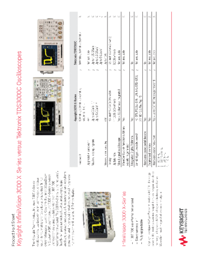 5990-6683EN InfiniiVision 3000 X-Series versus Tektronix TDS3000C Oscilloscopes - Competitive Comparison c20141029 [2]