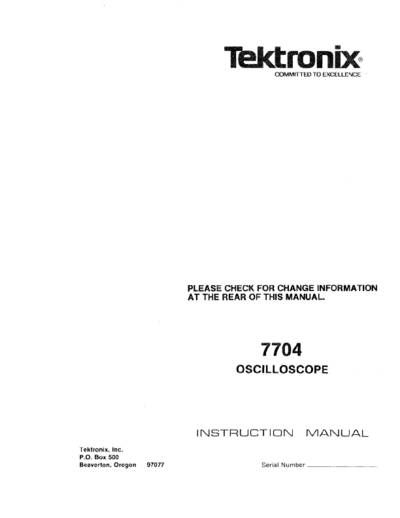 7704 Oscilloscope (1970) WW
