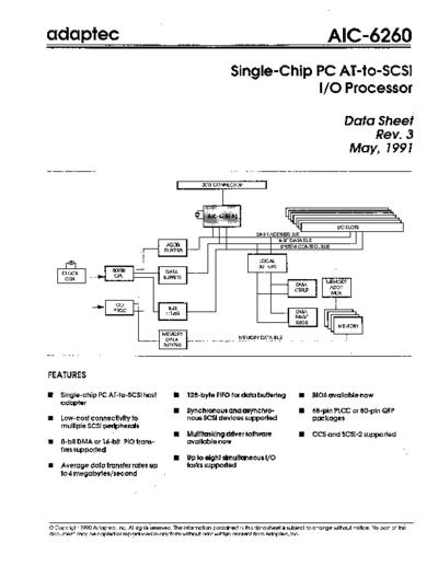 AIC-6260_Single_Chip_PC_AT_to_SCSI_IO_Processor_May91