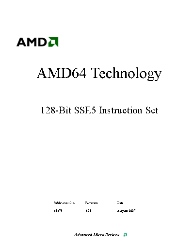 AMD64 Technology - 128-Bit SSE5 Instruction Set. [rev.3.01].[2007-08-29]