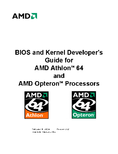 BIOS and Kernel Developer_2527s Guide for AMD Athlon 64 and AMD Opteron Processors. [rev.3.30].[2006-02]