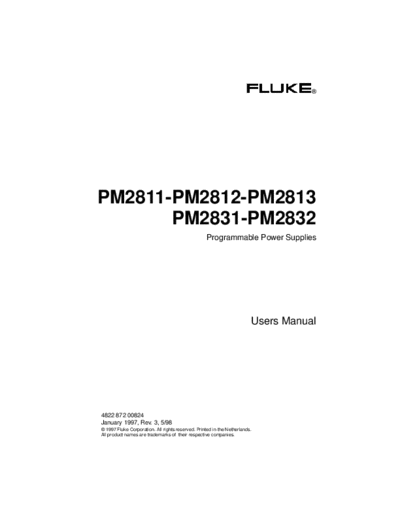 FLUKE PM28xx User