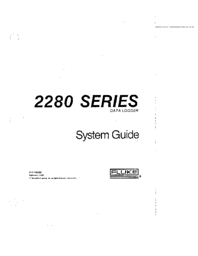 FLUKE 2280 Series 2280A_252C 2280B_252C 2285B System Guide