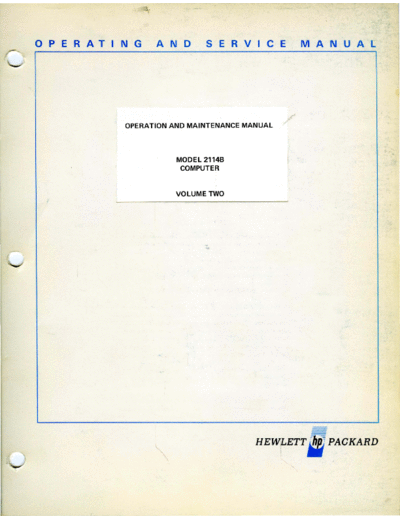 02114-90399_Volume_Two_Operation_and_Maintenance_Manual_Oct69