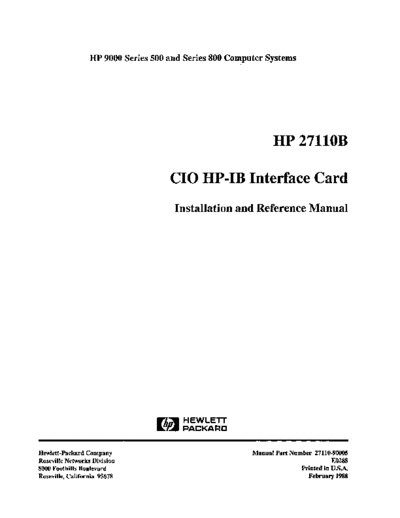 27110-90005_27110B_CIO_HP-IB_Interface_Reference_Feb88