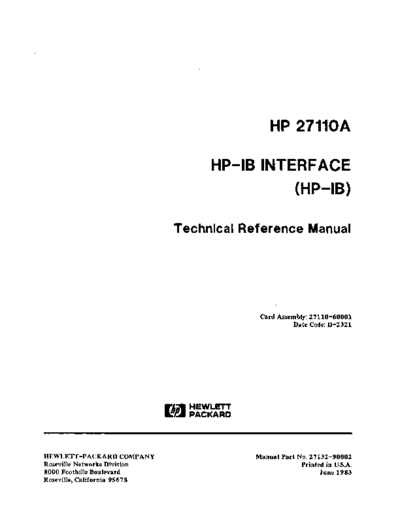 27132-90002_27110A_HP-IB_Interface_Tech_Jun83