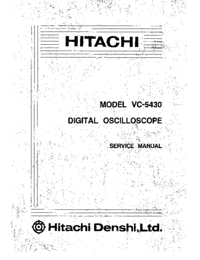 Hitachi_VC5430_Oscilloscope_Service_Manual-Hitachi_VC5430_Service_Manual
