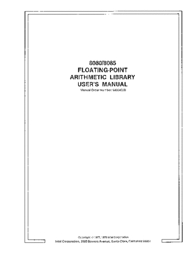 Intel_9800452B_8080_8085_Floating-Point_Arithmetic_Library_Users_Manual_1978