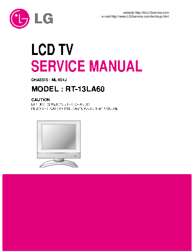 RT-13LA60 Service Manual