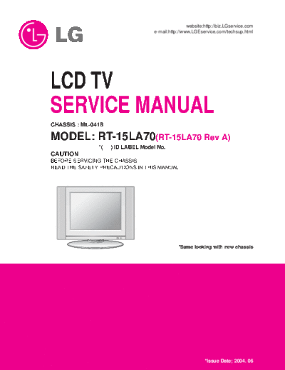 RT-15LA70 Service Manual