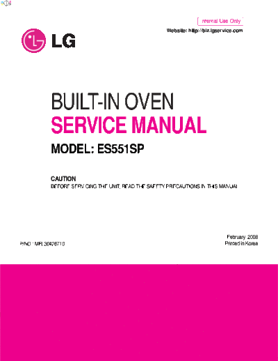 ES551SP Service Manual