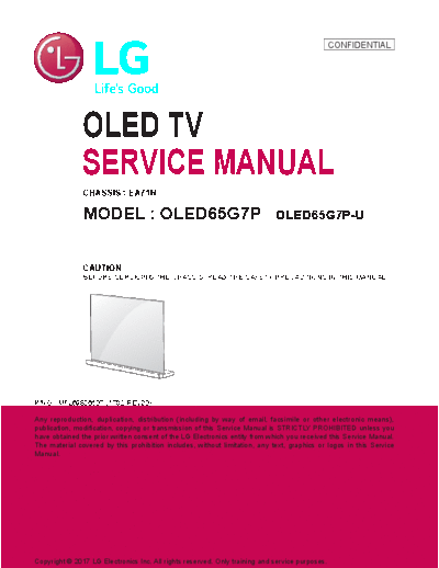 LG OLED65G7P EA71H service manual
