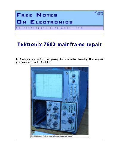 tektronix_7603_repair
