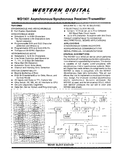 WD1931_Asynchronous_Synchronous_Receiver_Transmitter