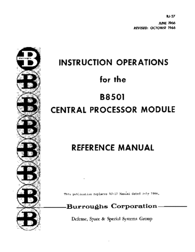 BJ-27_B8501_Instructions_Oct66