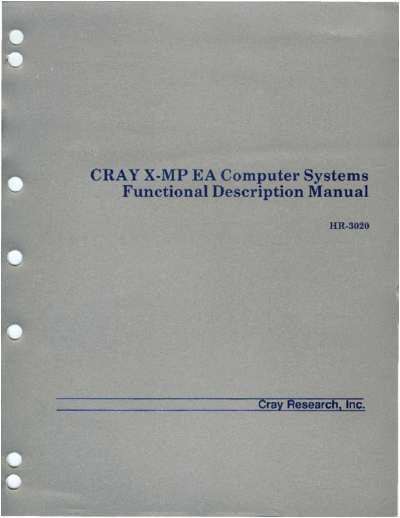 HR-3020_CRAY_X-MP_EA_Computer_Systems_Functional_Description_Apr88