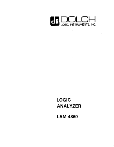 DOLCH LAM-4850 Logic Analyzer WW