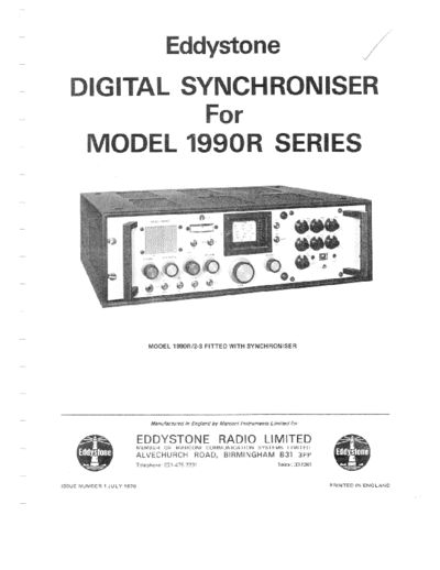 1990R synchroniser manual complete