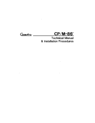 CPM_86_Technical_Manual_and_Installation_Mar84