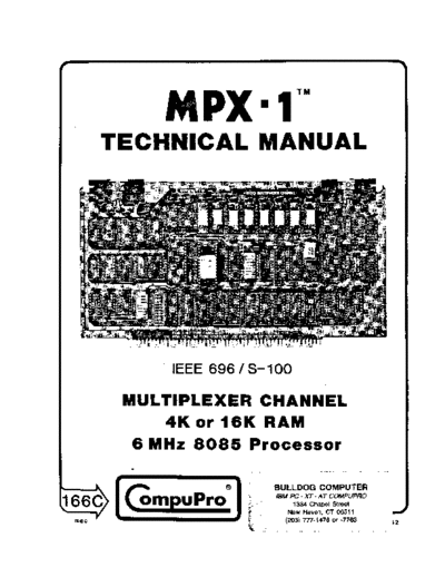 Compupro_MPX-1_Technical_Manual