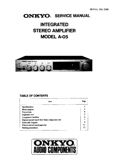 Onkyo-A-05-Service-Manual