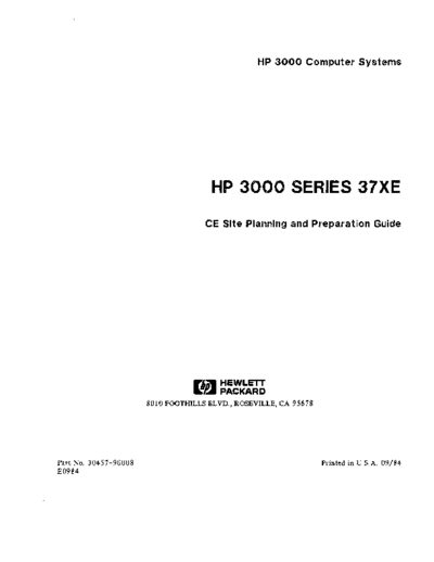 30457-90008_HP_3000_Series_37XE_CE_Site_Planning_Sep84