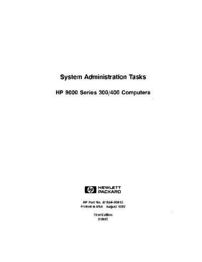 B1864-90010_Series_300_400_System_Administration_Tasks_Aug92