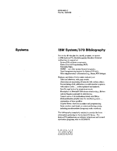 GC20-0001-2_System_370_Bibliography_Jan78