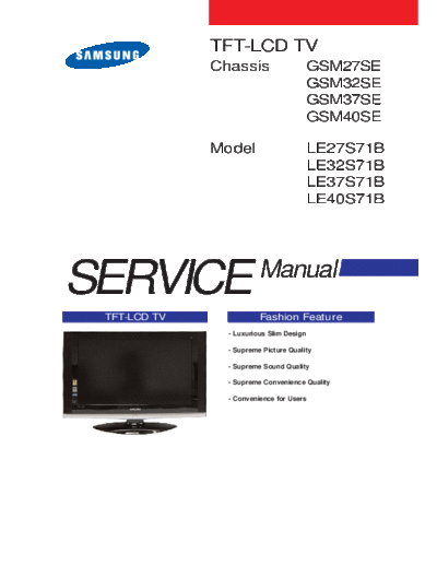 SAMSUNG LCD LE27_40S71B GSM27_40SE