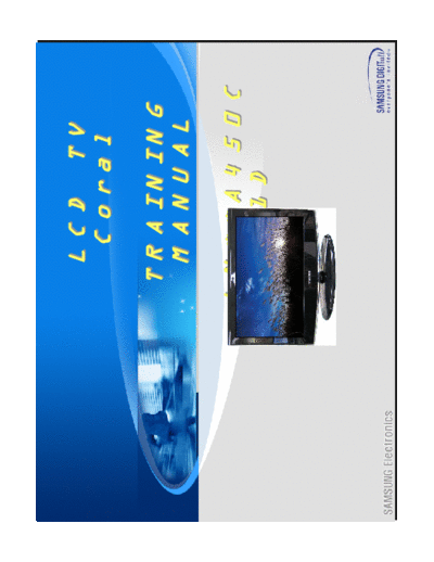 Samsung LN22A450C1DXZA Training Book