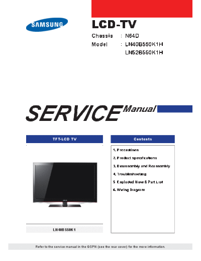 9619_Samsung_LN40B550K1H_LN52B550K1H_Chassis_N64D_Manual_de_servicio_sin_diagrama