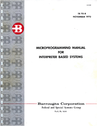 TR_70-8_Microprogramming_Manual_for_Interpreter_Based_Systems_Nov70