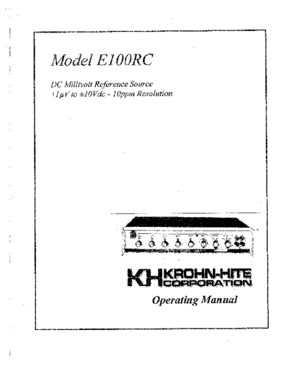KROHNHITE EDC E100C